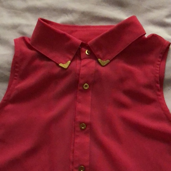 Streetwear society hot pink sleeveless top with a back opening - Picture 5 of 8